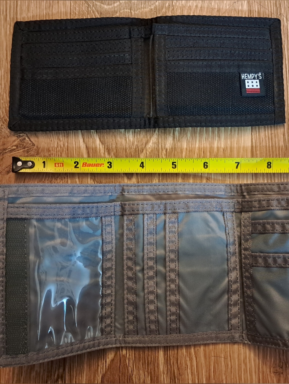 DAKINE Tri-fold palm tree print wallet & HEMPY’S Black bi-fold Men’s Wallet Set - Picture 3 of 3